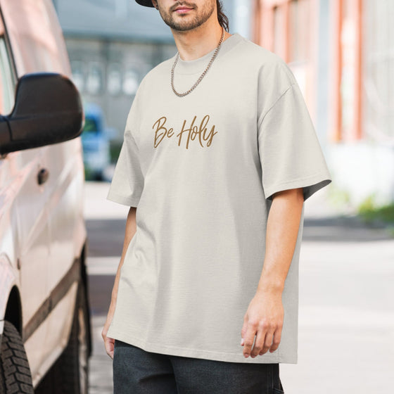 be holy christian oversized tee cream living gods truth cre
