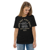 black christian t-shirt with gold letters